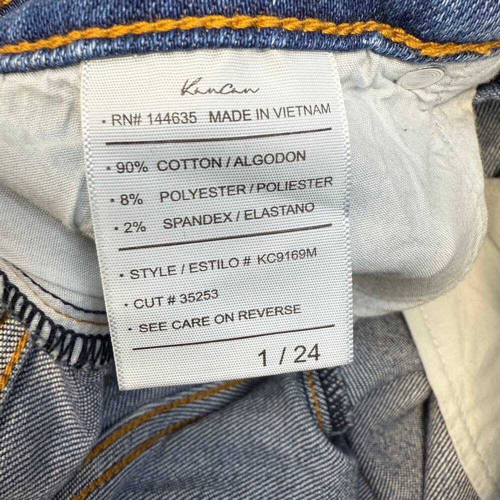 KanCan Jeans Women's 1/24 Mid Rise Ancle Skinny Frayed Hem Mid Rise Fit - NWT - Picture 11 of 16